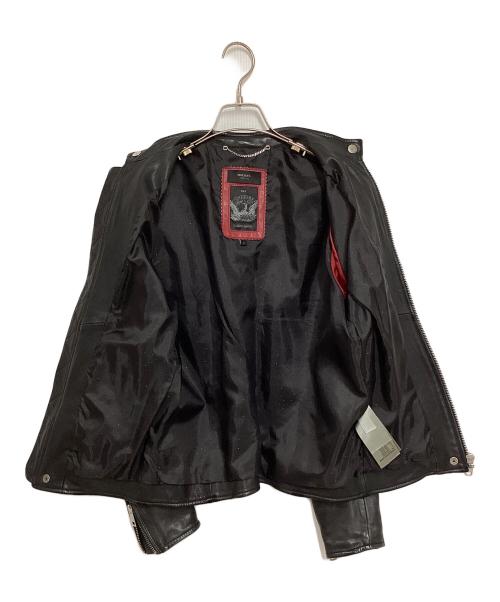 DIESEL（ディーゼル）DIESEL (ディーゼル) シングルライダースレザージャケット ブラック サイズ:Sの古着・服飾アイテム