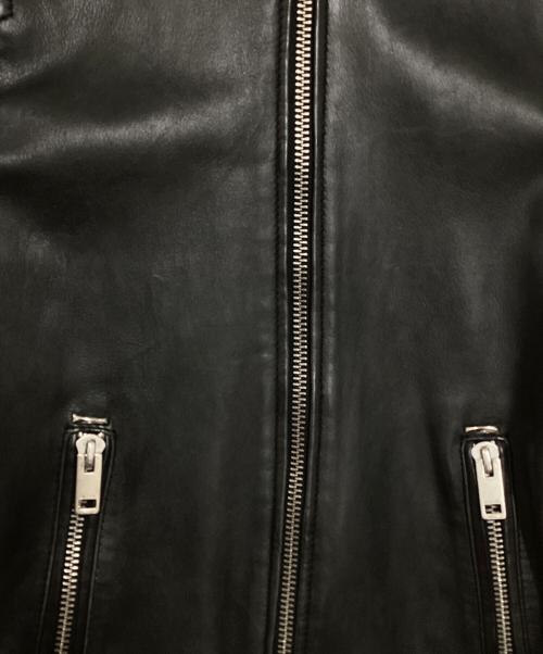 DIESEL（ディーゼル）DIESEL (ディーゼル) シングルライダースレザージャケット ブラック サイズ:Sの古着・服飾アイテム