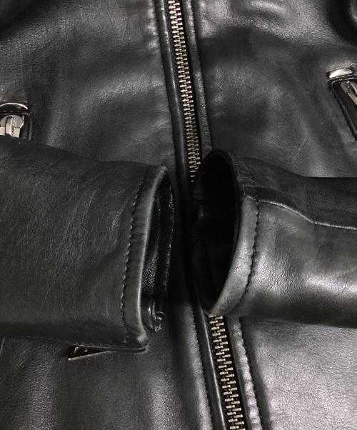 DIESEL（ディーゼル）DIESEL (ディーゼル) シングルライダースレザージャケット ブラック サイズ:Sの古着・服飾アイテム