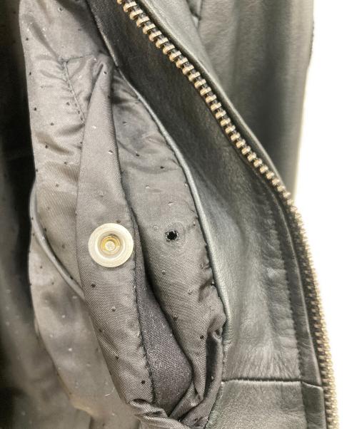 DIESEL（ディーゼル）DIESEL (ディーゼル) シングルライダースレザージャケット ブラック サイズ:Sの古着・服飾アイテム