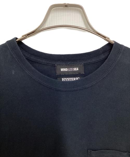 WIND AND SEA（ウィンダンシー）WIND AND SEA (ウィンダンシー) Hysteric Glamour (ヒステリックグラマー) ポケットTシャツ ネイビー サイズ:Mの古着・服飾アイテム