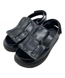 ENFOLD（エンフォルド）の古着「SQUARE SANDALS」｜ブラック