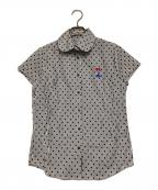 Vivienne Westwood RED LABELヴィヴィアンウエストウッドレッドレーベル）の古着「ラウンドカラーシャツ」｜ブラック×ホワイト