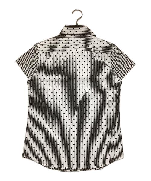 Vivienne Westwood RED LABEL（ヴィヴィアンウエストウッドレッドレーベル）Vivienne Westwood RED LABEL (ヴィヴィアンウエストウッドレッドレーベル) ラウンドカラーシャツ ブラック×ホワイト サイズ:3の古着・服飾アイテム