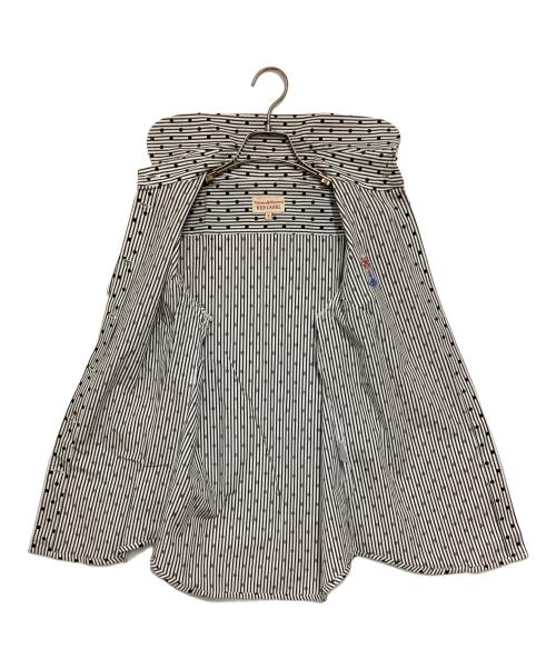 Vivienne Westwood RED LABEL（ヴィヴィアンウエストウッドレッドレーベル）Vivienne Westwood RED LABEL (ヴィヴィアンウエストウッドレッドレーベル) ラウンドカラーシャツ ブラック×ホワイト サイズ:3の古着・服飾アイテム