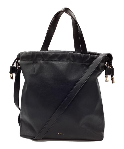 A.P.C.（アーペーセー）A.P.C. (アーペーセー) ninon巾着ショルダーバッグ ブラックの古着・服飾アイテム