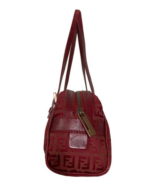 FENDI（フェンディ）FENDI (フェンディ) ズッキーノ柄ミニボストンバッグ レッドの古着・服飾アイテム