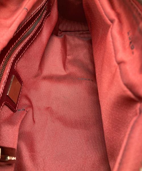 FENDI（フェンディ）FENDI (フェンディ) ズッキーノ柄ミニボストンバッグ レッドの古着・服飾アイテム