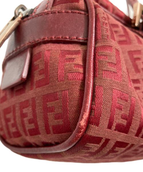 FENDI（フェンディ）FENDI (フェンディ) ズッキーノ柄ミニボストンバッグ レッドの古着・服飾アイテム