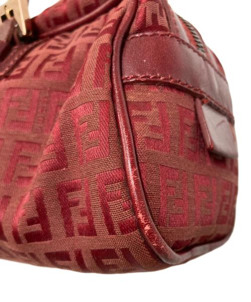 FENDI（フェンディ）FENDI (フェンディ) ズッキーノ柄ミニボストンバッグ レッドの古着・服飾アイテム