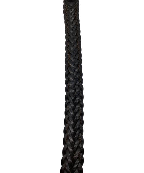 Whitehouse Cox（ホワイトハウスコックス）Whitehouse Cox (ホワイトハウスコックス) メッシュレザーベルト ブラックの古着・服飾アイテム