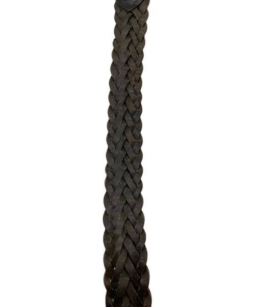 Whitehouse Cox（ホワイトハウスコックス）Whitehouse Cox (ホワイトハウスコックス) メッシュレザーベルト ブラックの古着・服飾アイテム