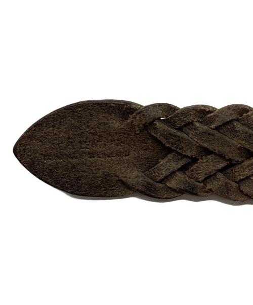 Whitehouse Cox（ホワイトハウスコックス）Whitehouse Cox (ホワイトハウスコックス) メッシュレザーベルト ブラックの古着・服飾アイテム