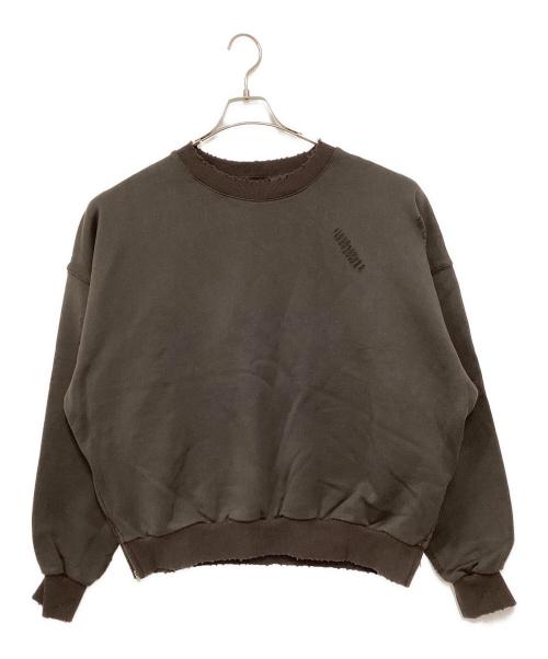 OPENING act（オープニングアクト）OPENING act (オープニングアクト) ダメージ加工スウェット カーキ サイズ:Mの古着・服飾アイテム