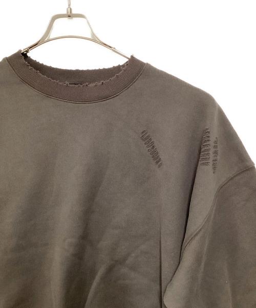 OPENING act（オープニングアクト）OPENING act (オープニングアクト) ダメージ加工スウェット カーキ サイズ:Mの古着・服飾アイテム