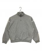 OPENING actオープニングアクト）の古着「ダメージドッキング加工ビッグハーフジップスウェット」｜グレー