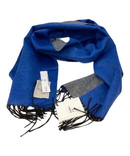 PIACENZA（ピアチェンツァ）PIACENZA (ピアチェンツァ) BICOLOR SCARF ブルー×グレーの古着・服飾アイテム
