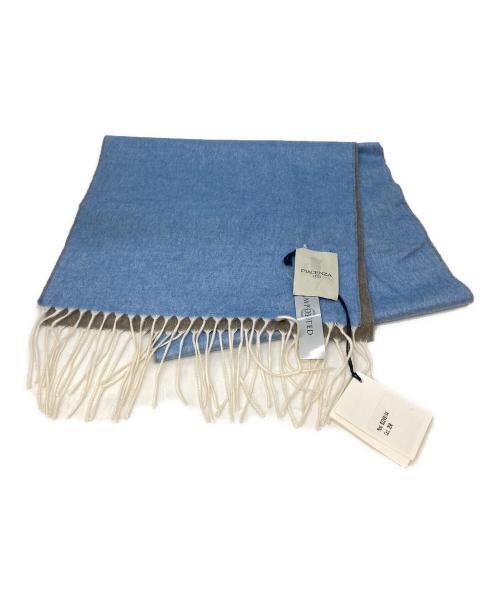 PIACENZA（ピアチェンツァ）PIACENZA (ピアチェンツァ) BICOLOR SCARF グレー×スカイブルーの古着・服飾アイテム
