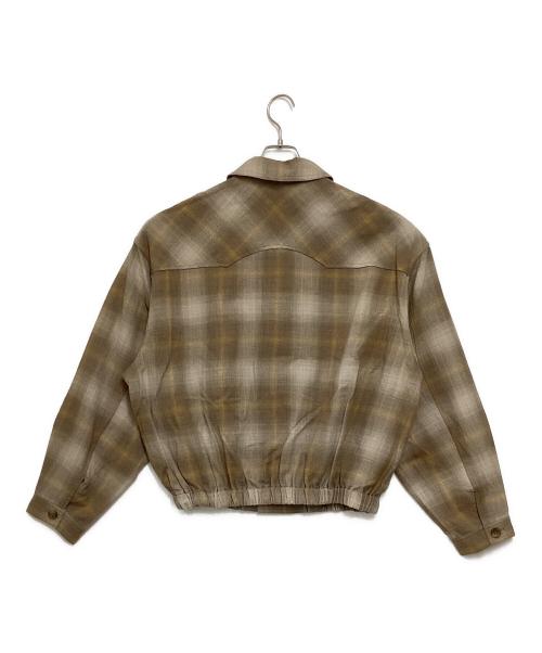 PENDLETON（ペンドルトン）PENDLETON (ペンドルトン) M TO R (ムウトアール) CHECK BLOUSON ベージュ サイズ:XLの古着・服飾アイテム