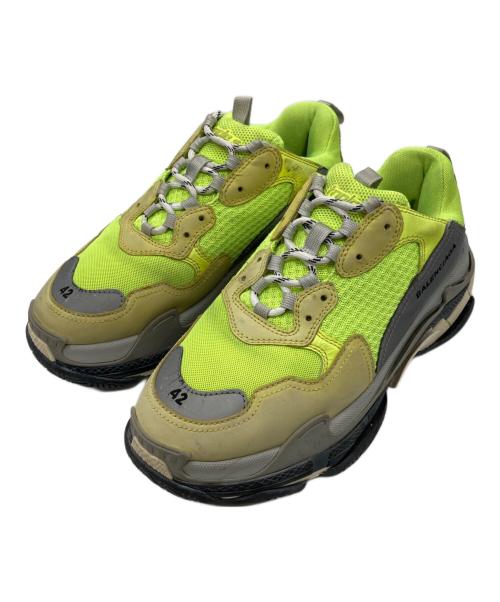 BALENCIAGA（バレンシアガ）BALENCIAGA (バレンシアガ) Triple S グレー×イエロー サイズ:EUR 42の古着・服飾アイテム