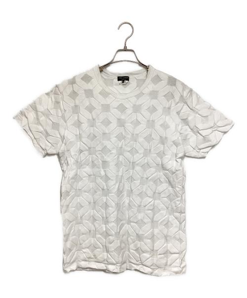 COMME des GARCONS HOMME PLUS（コムデギャルソンオムプリュス）COMME des GARCONS HOMME PLUS (コムデギャルソンオムプリュス) ネオプレーンパッチTシャツ ホワイト サイズ:Mの古着・服飾アイテム