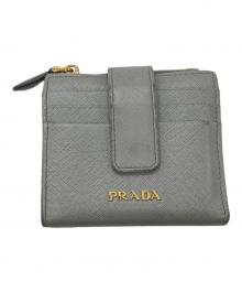 PRADA（プラダ）の古着「2つ折り財布」｜スカイブルー