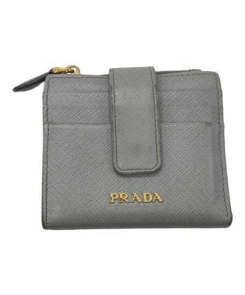 PRADA（プラダ）PRADA (プラダ) 2つ折り財布 スカイブルーの古着・服飾アイテム