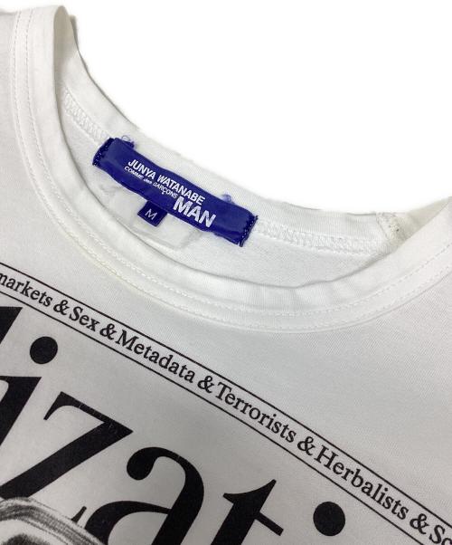 COMME des GARCONS JUNYA WATANABE MAN（コム デ ギャルソン ジュンヤ ワタナベ マン）COMME des GARCONS JUNYA WATANABE MAN (コム デ ギャルソン ジュンヤ ワタナベ マン) 綿度詰天竺 Civilization プリント Tシャツ ホワイト サイズ:Mの古着・服飾アイテム