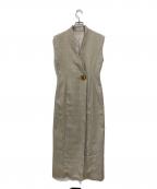 Snidelスナイデル）の古着「ボタンナローワンピ」｜ベージュ