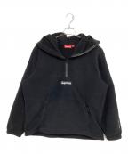 SUPREMEシュプリーム）の古着「Polartec Facemask Half Zip Hooded Sweatshirt」｜ブラック