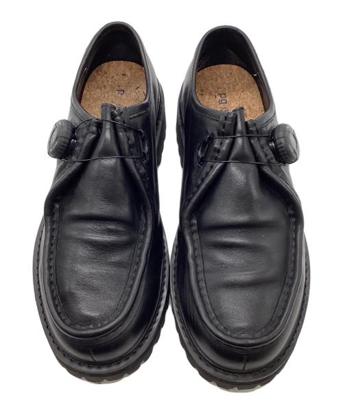 PG（ピージー）PG (ピージー) STEVEN ALAN (スティーブンアラン) KNOCK BLACK LEATHER シューズ ブラック サイズ:42の古着・服飾アイテム
