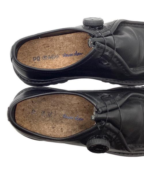 PG（ピージー）PG (ピージー) STEVEN ALAN (スティーブンアラン) KNOCK BLACK LEATHER シューズ ブラック サイズ:42の古着・服飾アイテム