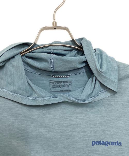 Patagonia（パタゴニア）Patagonia (パタゴニア) キャプリーン・クール・デイリー・グラフィック・フーディ ブルー サイズ:Lの古着・服飾アイテム