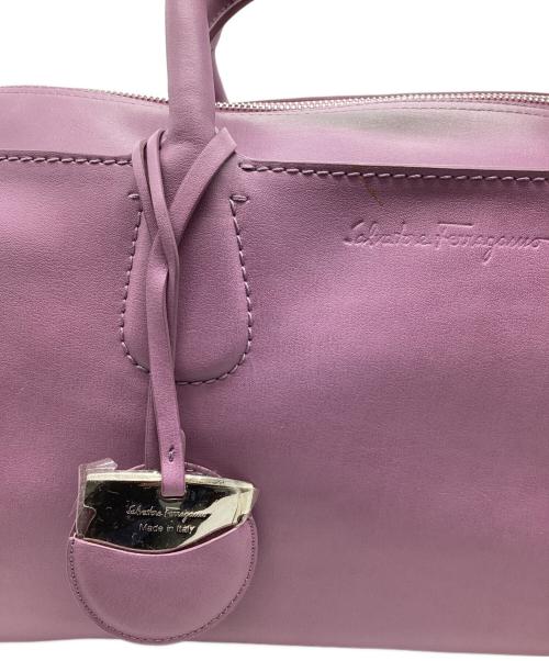 Salvatore Ferragamo（サルヴァトーレ フェラガモ）Salvatore Ferragamo (サルヴァトーレ フェラガモ) ミニボストンバッグ パープルの古着・服飾アイテム