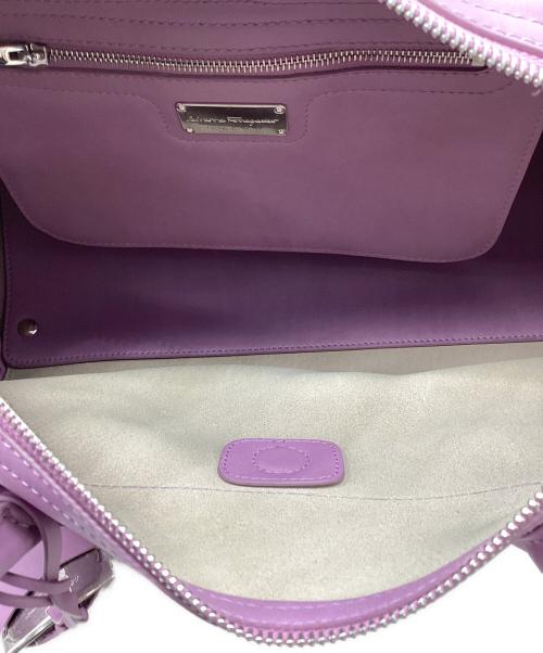 Salvatore Ferragamo（サルヴァトーレ フェラガモ）Salvatore Ferragamo (サルヴァトーレ フェラガモ) ミニボストンバッグ パープルの古着・服飾アイテム