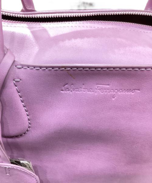 Salvatore Ferragamo（サルヴァトーレ フェラガモ）Salvatore Ferragamo (サルヴァトーレ フェラガモ) ミニボストンバッグ パープルの古着・服飾アイテム