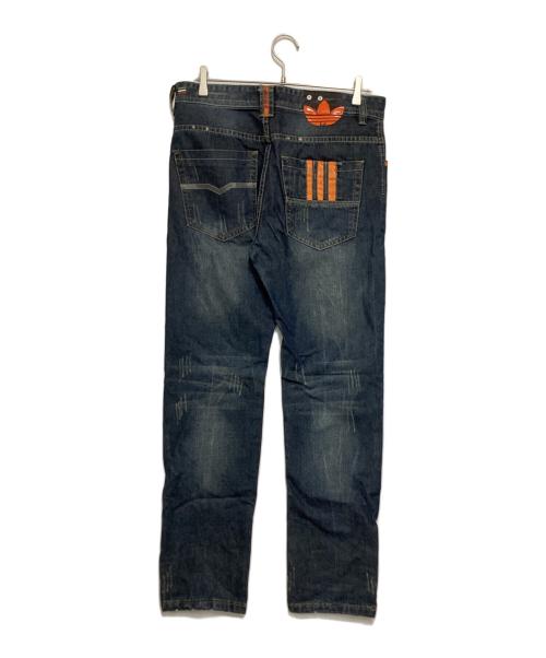 DIESEL（ディーゼル）DIESEL (ディーゼル) adidas (アディダス) コラボダメージ加工デニムパンツ インディゴ サイズ:33の古着・服飾アイテム