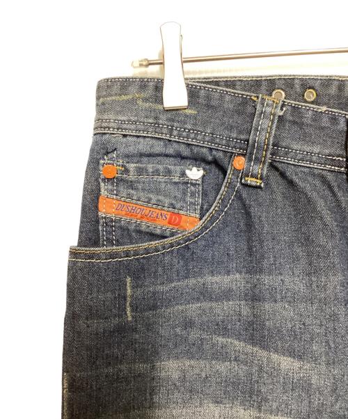 DIESEL（ディーゼル）DIESEL (ディーゼル) adidas (アディダス) コラボダメージ加工デニムパンツ インディゴ サイズ:33の古着・服飾アイテム