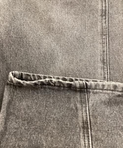 Q.anos（キュアノス）Q.anos (キュアノス) オーバーラップワイドデニム ブラックの古着・服飾アイテム