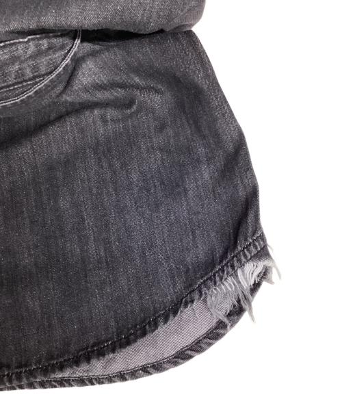 Q.anos（キュアノス）Q.anos (キュアノス) スナップデニムシャツ ブラック サイズ:Freeの古着・服飾アイテム