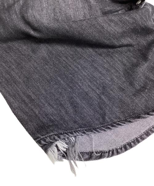 Q.anos（キュアノス）Q.anos (キュアノス) スナップデニムシャツ ブラック サイズ:Freeの古着・服飾アイテム