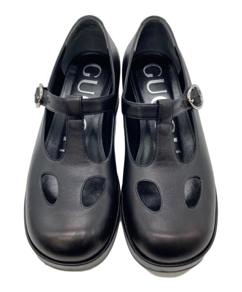 GUCCI（グッチ）GUCCI (グッチ) メリージェーン ブラック サイズ:35 1/2の古着・服飾アイテム