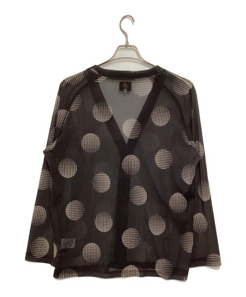 Needles（ニードルズ）Needles (ニードルズ) V Neck Cardigan - Poly Mesh / Printed グレー サイズ:Mの古着・服飾アイテム