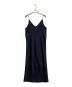 BACCA（バッカ）の古着「ジョーゼットサテン ロングキャミソールワンピース」｜ネイビー