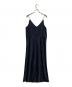 BACCA (バッカ) ジョーゼットサテン ロングキャミソールワンピース ネイビー サイズ:34：6000円