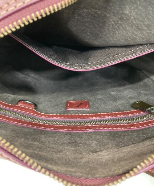 土屋鞄（ツチヤカバン）土屋鞄 (ツチヤカバン) スクエアレザーバッグ ワインレッドの古着・服飾アイテム