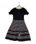 M'S GRACY（エムズグレイシー）の古着「リボンニットワンピース」｜ブラック×ホワイト
