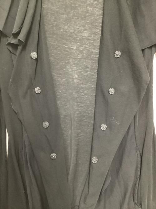 Yohji Yamamoto FEMME（ヨウジヤマモトファム）Yohji Yamamoto FEMME (ヨウジヤマモトファム) スナップボタンフリルカーディガン ブラック サイズ:2の古着・服飾アイテム