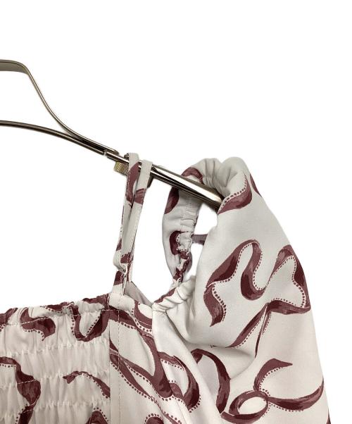 Snidel（スナイデル）Snidel (スナイデル) リボンプリントワンピース ピンクの古着・服飾アイテム