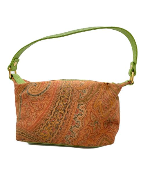 ETRO（エトロ）ETRO (エトロ) ミニハンドバッグ ブラウン×グリーンの古着・服飾アイテム
